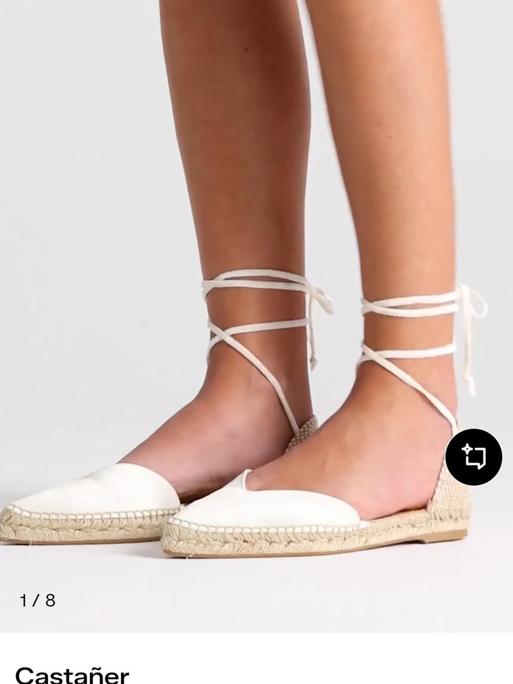 Castaner Satin (Brand New In Box) Flat Lace-Up Espadrille Flats 38 (Size 8)